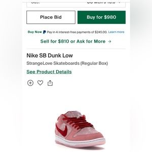 Red & Pink Strangelove Dunk